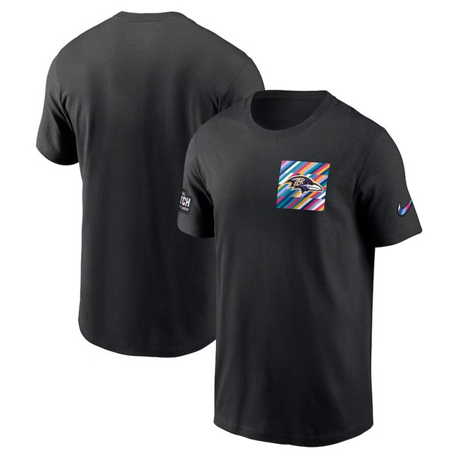 Men's Baltimore Ravens Black 2023 Crucial Catch Sideline Tri-Blend T-Shirt